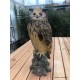 Hibou, Grand-Duc, 51 cm, sur branche, animal en polyrésine, décoration du jardin, achat, pas cher