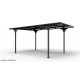 Carport, toit plat, aluminium, 14,70 m², anthracite, Habrita, achat, pas cher