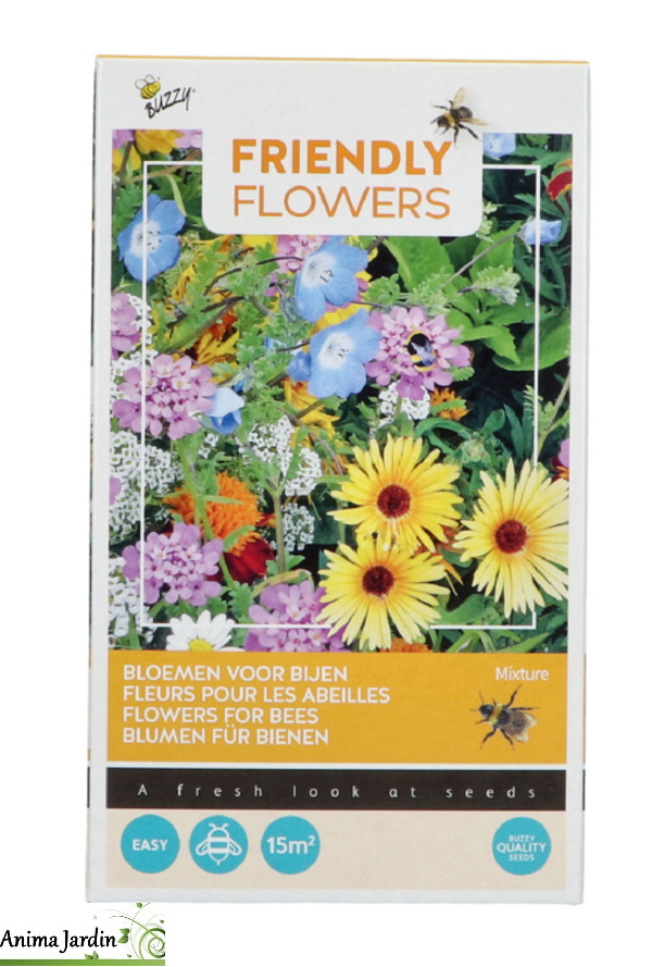 Graines de fleurs, 20 espèces, Attirant pour les abeilles, Mellifène, anima-jardin.fr