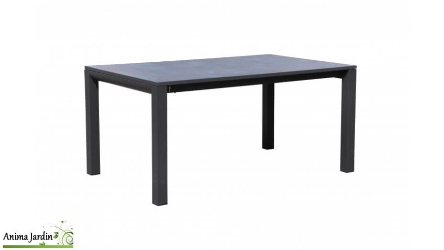 Table de jardin extensible en aluminium gris anthracite Cassis-8 places-Delorm-Anima-Jardin.fr