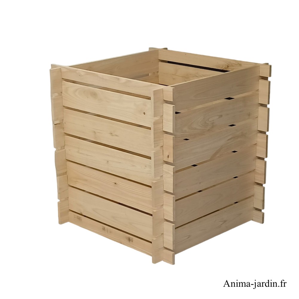 Composteur en bois-Adèle-120 L-Châtaignier-Le Livet-Anima-Jardin.fr