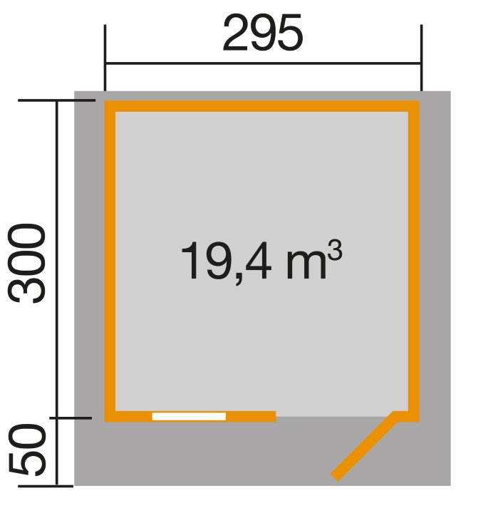 Abri de jardin en bois-170-8,68m²-parois 28 mm-Weka-achat-pas cher