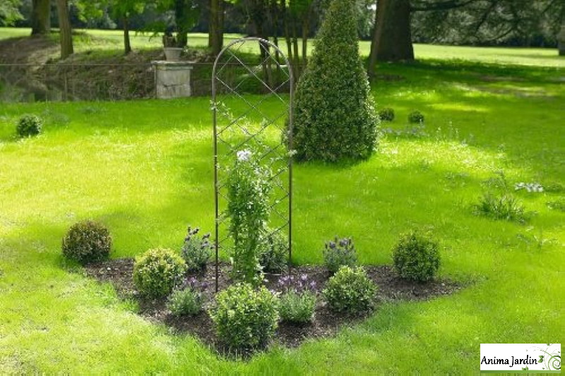 Treillis lozange en acier, classic metal trellis, nortene, Anima Jardin.fr