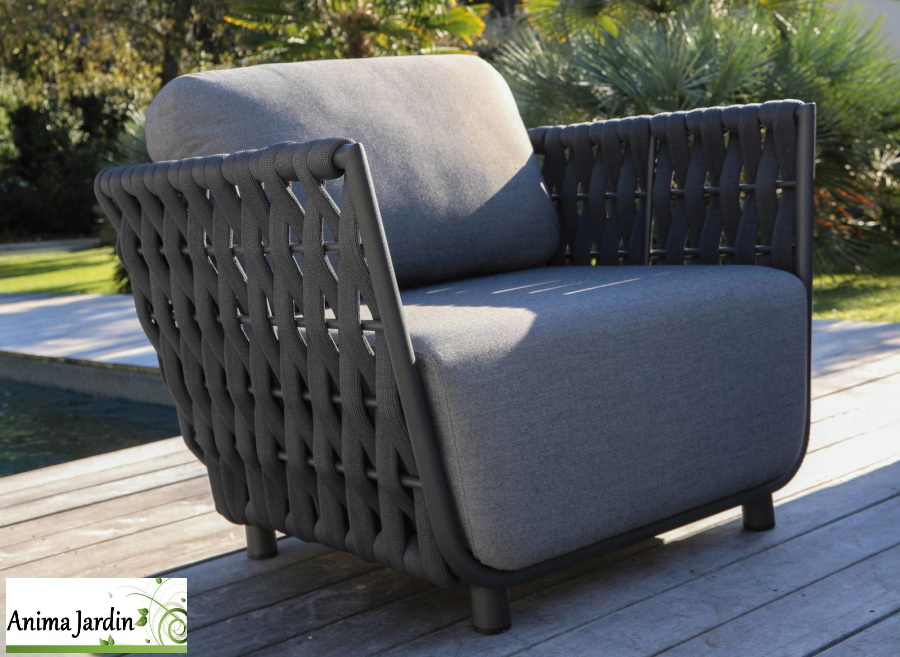 Fauteuil Lounge Hug, Aluminium et résine, proloisirs, Anima Jardin