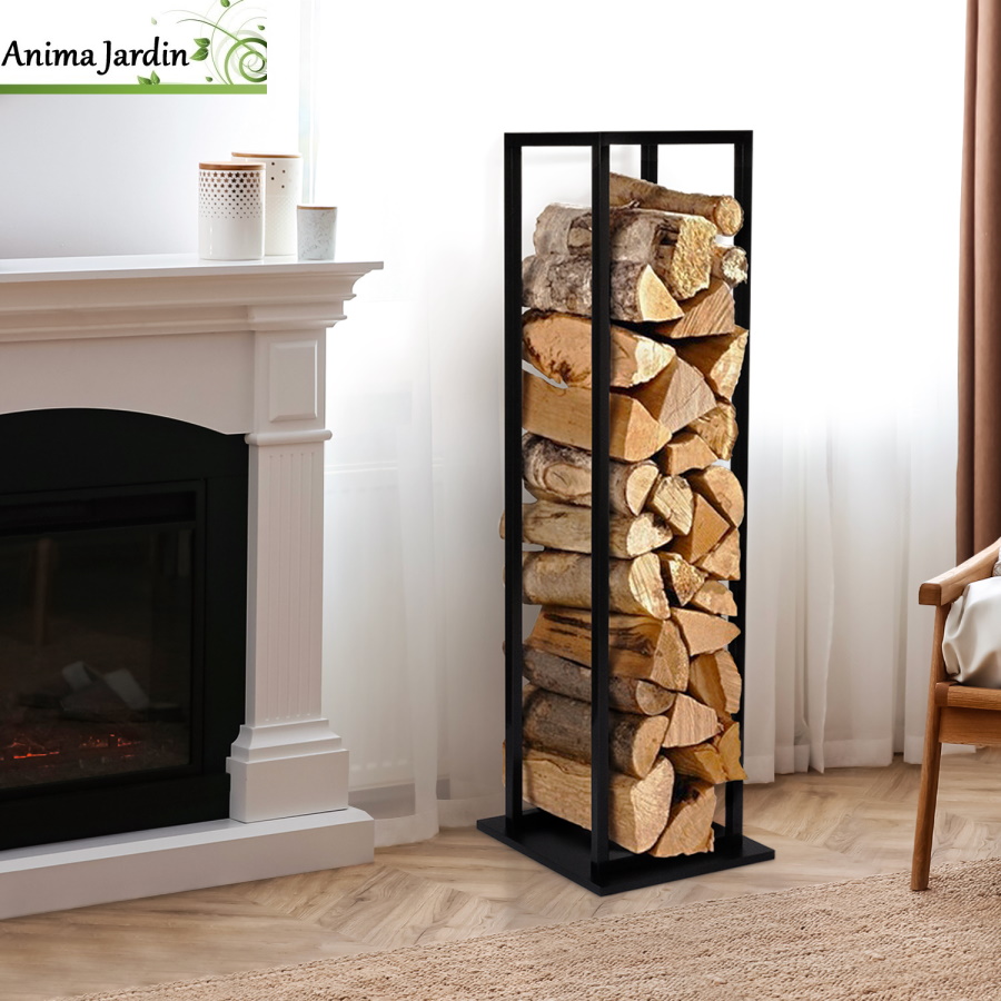 range buche vertical en acier noir H.112 cm