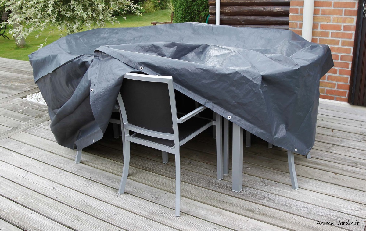 Housse de protection pour mobilier de jardin, table rectangulaire