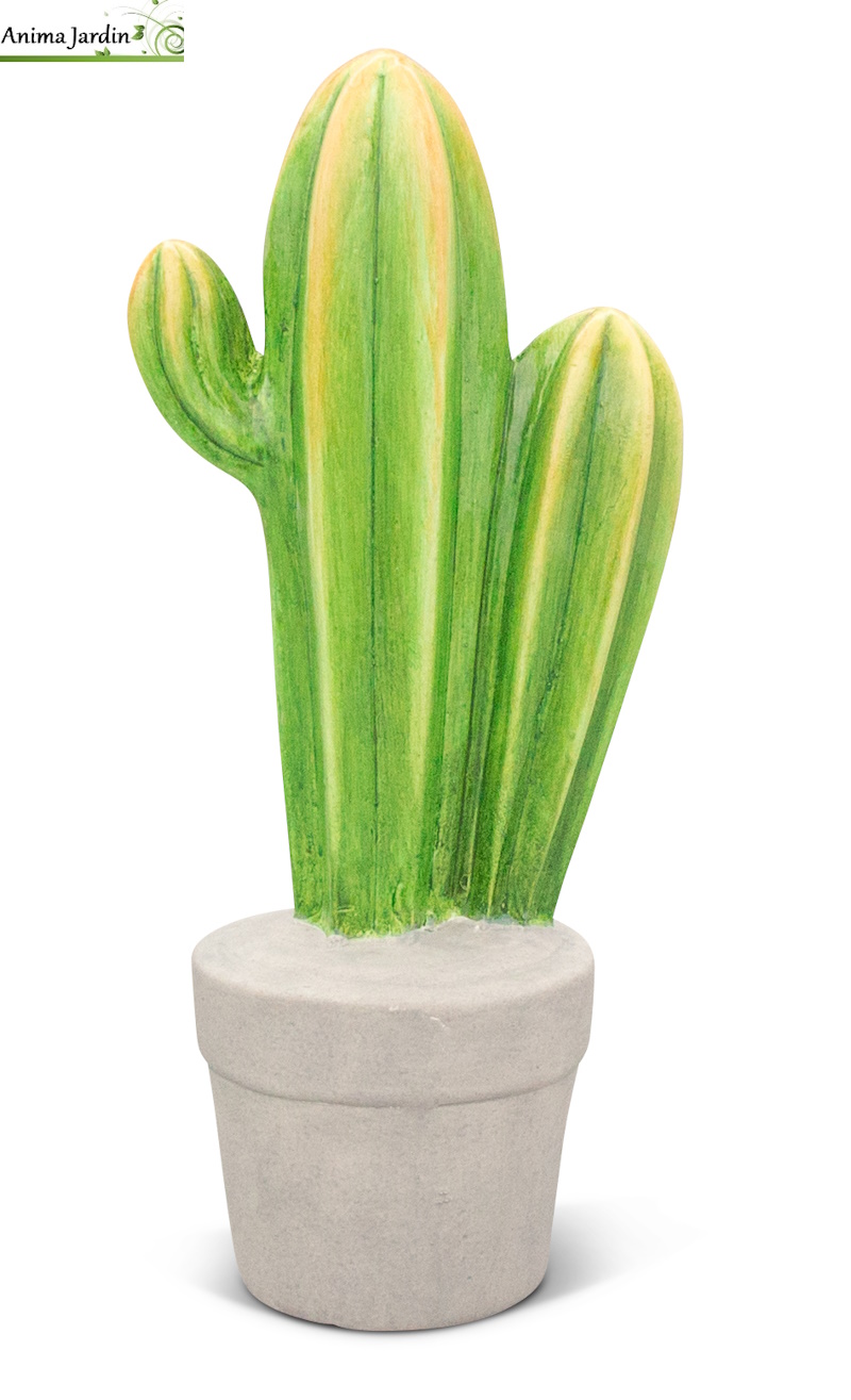 Cactus duo en céramique, H.26 cm, décoration extérieure, Garden ID, Anima Jardin