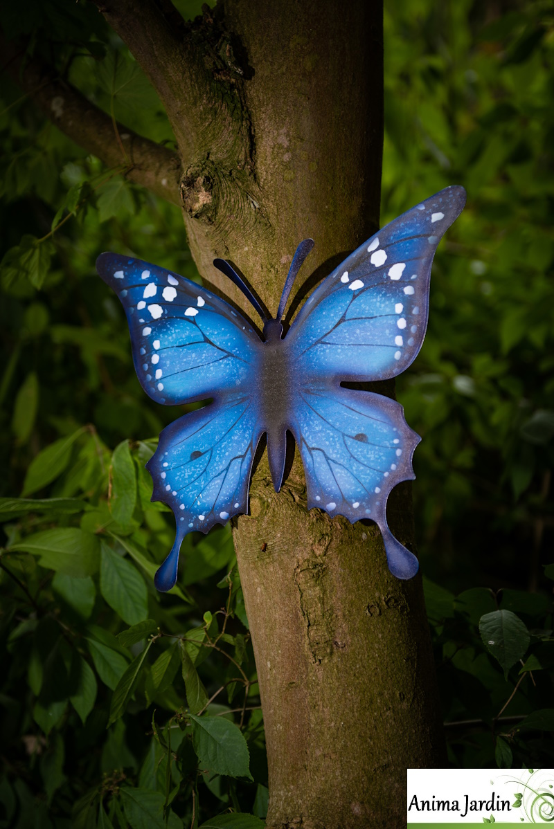 Papillon L.30 cm, animal en métal, ornement décoration extérieure, garden id, anima jardin