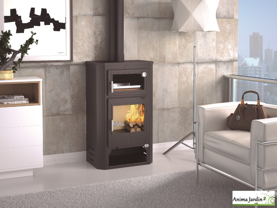 Poêle à bois avec four surround 15,1 kW, Double combustion, Alto