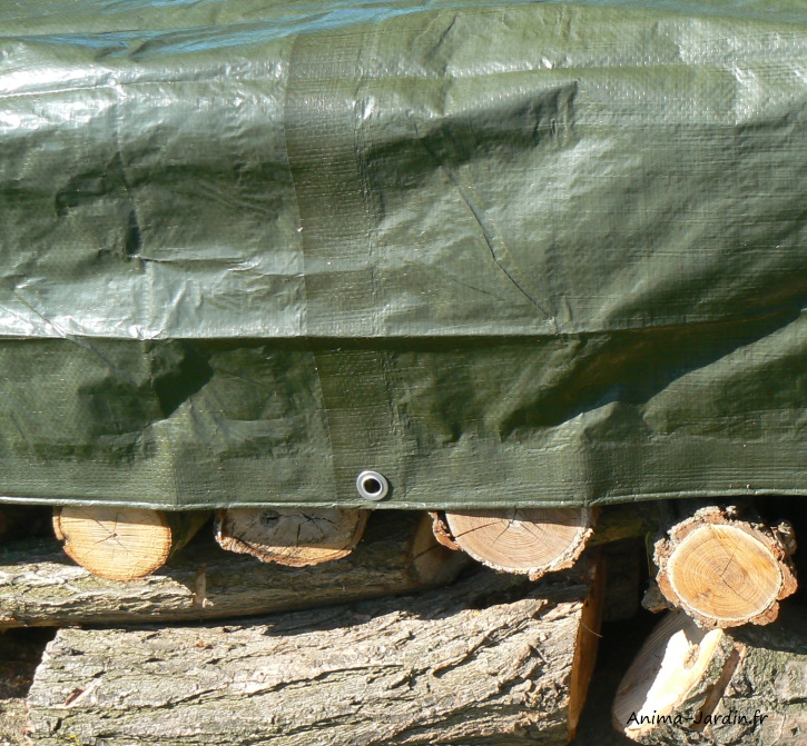 Bâches à bois 2 x 8 m - verte - Bache pas cher