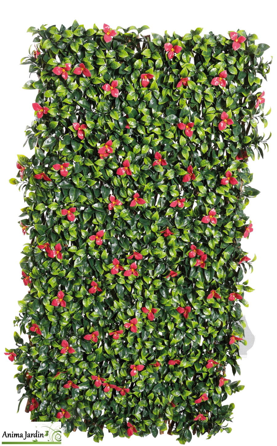 Treillis extensible en osier, Feuilles et fleurs de bougainvilliers, 2x1 m, ideal-garden-netlon-achat-pas-cher-anima-jardin.fr