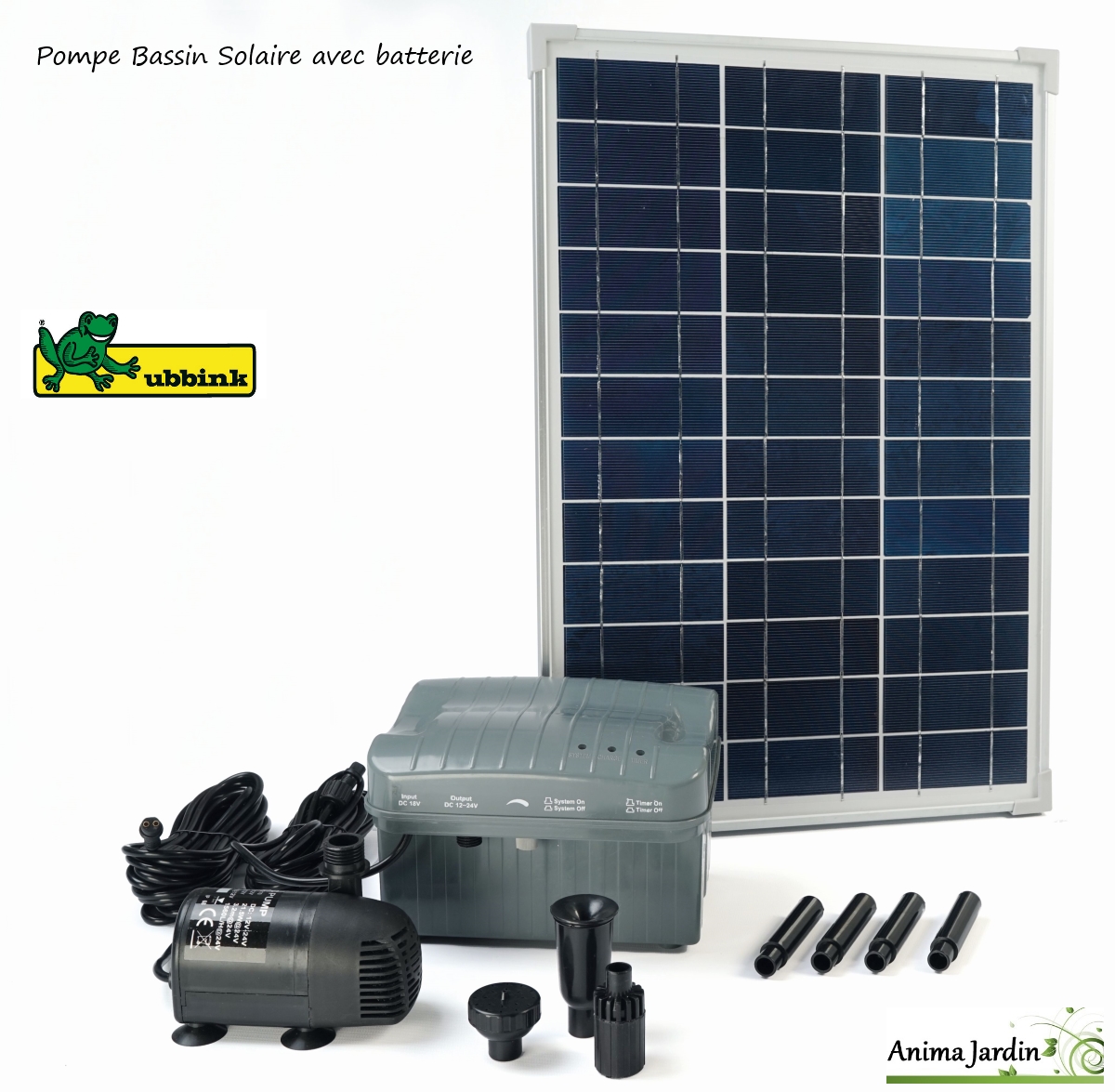Pompe à eau panneau solaire pour bassin, SOLARMAX 1000 Ubbink