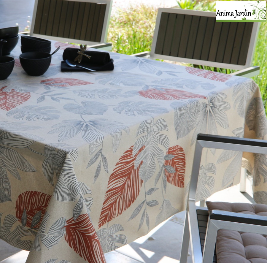 Nappe de table d'extérieur rectangulaire, BorneoFlamingo, Sud Etoffe, Anima-Jardin.fr